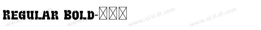 Regular Bold字体转换